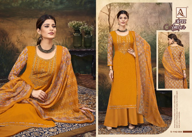 Alok Amber Fancy Embroidered Wholesale Dress Material Catalog